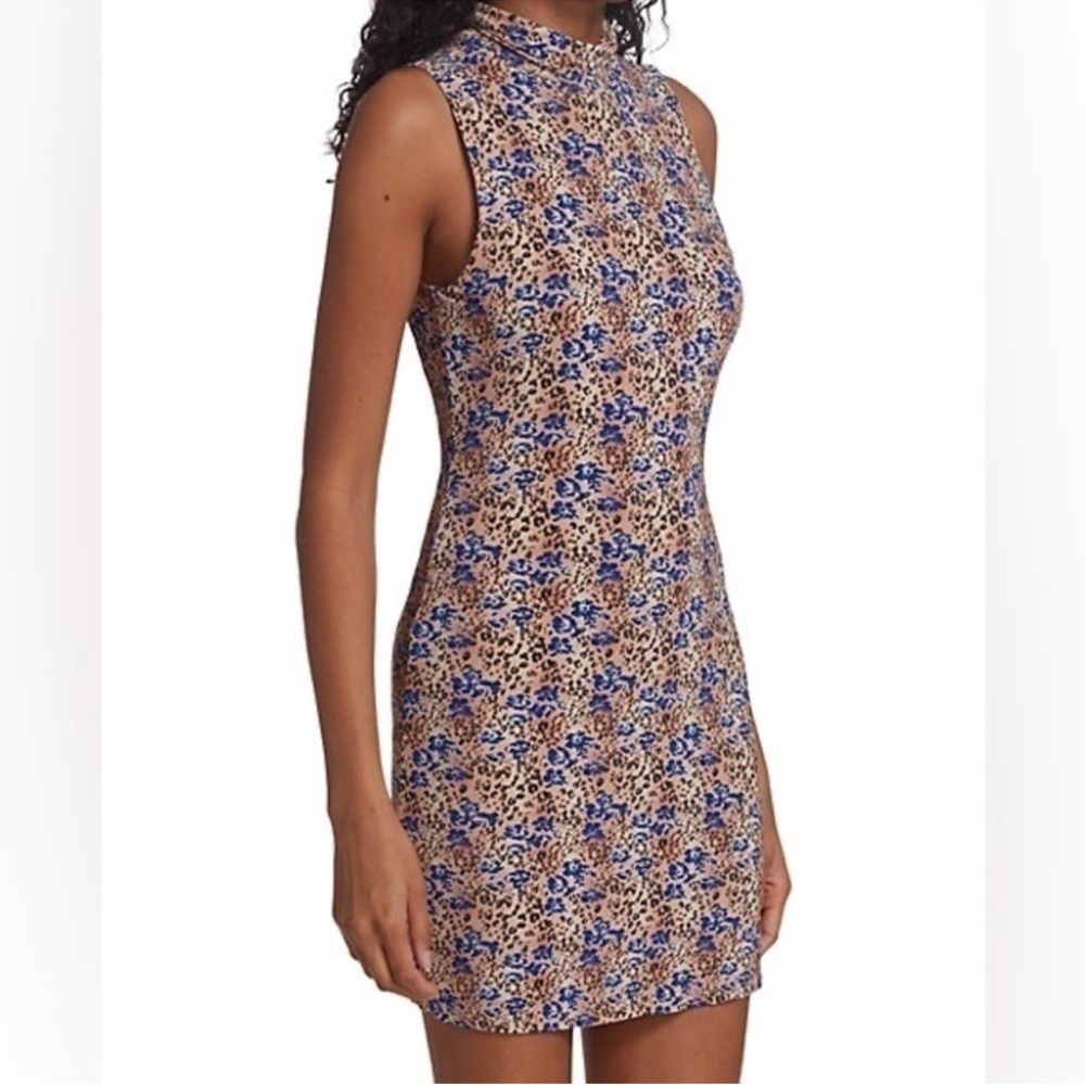 Ramy Brook Printed Liza Leopard Bodycon Mini Dress Size Medium